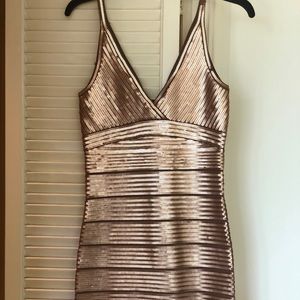 Newly worn once - Bebe sequin bodycon dress